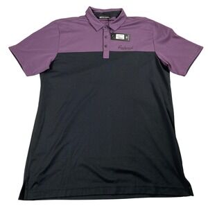 Travis Mathew‎ Bushwood Polo Shirt Mens Small Purple Black Golf Country Club